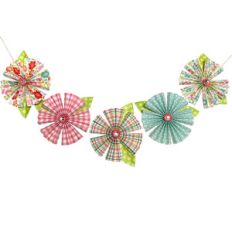 spring rosette flower garland