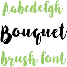 bouquet brush font