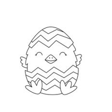 sketch easter chick