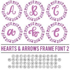 hearts and arrows frame font 2