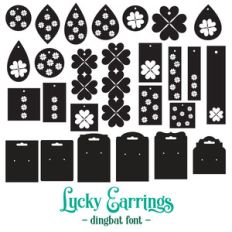 lucky earrings dingbat font