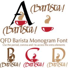 qfd barista monogram font