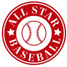 all star baseball/softball label