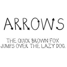 cg arrows font
