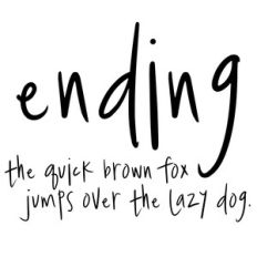 cg ending font