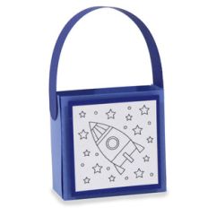 spaceship coloring treat bag
