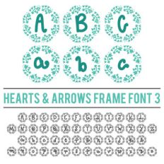 hearts and arrows frame font