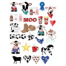 cow and western planner stickers