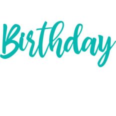 birthday acrylic word
