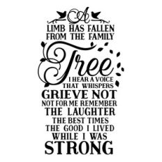 a limb has fallen from the family tree