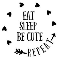 eat sleep be cute repeat