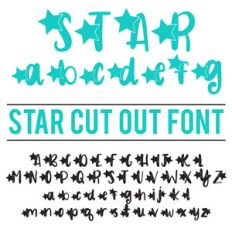 star cut out font