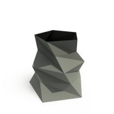 3d twist penta vase