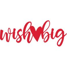 wish big acrylic word