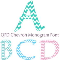 qfd chevron monogram font