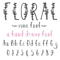 floral vine font