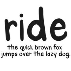 cg ride font