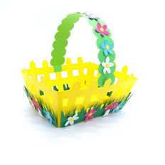 flowers basket spring fence