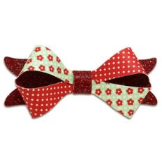 two toned fold over bow