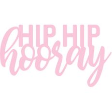 hip hip hooray acrylic word