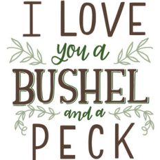 bushel and a peck lettering