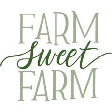 farm sweet farm lettering