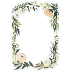 floral border invite