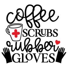 coffee scrubs rubber gloves
