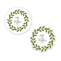 he is risen wreath tag