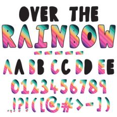 over the rainbow colour font