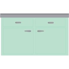retro style kitchen cupboards