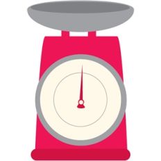 retro kitchen scale