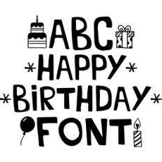 happy birthday font