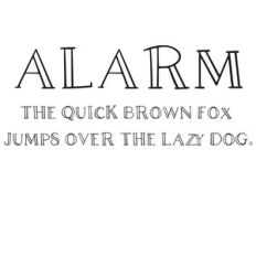 cg alarm font