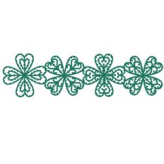 lucky four leaf clover repeating border