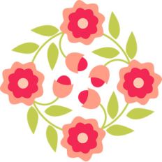 may flowers barn quilt