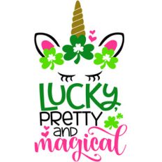 lucky and pretty magical unicorn