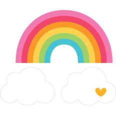 rainbow with clouds