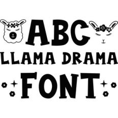 llama drama font