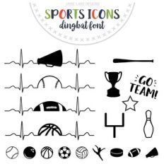 sports icons dingbat font