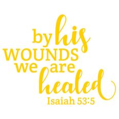 by his wounds we are healed