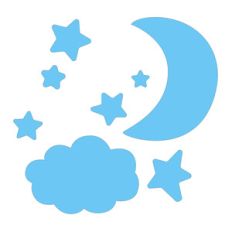 moon cloud and stars