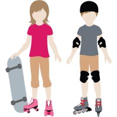 Lizzy and Jacob Paper Doll Skate Set