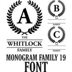 monogram family font 19