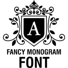 fancy monogram font
