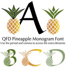 qfd pineapple monogram font