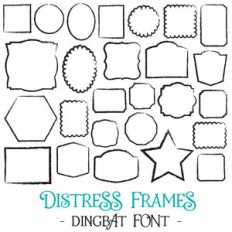 distress frames font