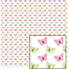 pink and green butterfly pattern