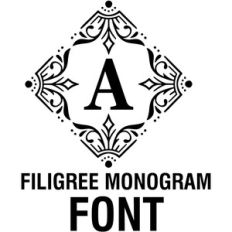 filigree monogram font