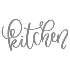 kitchen handlettered